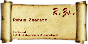 Rehus Zsanett névjegykártya
